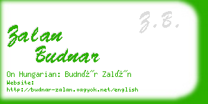 zalan budnar business card